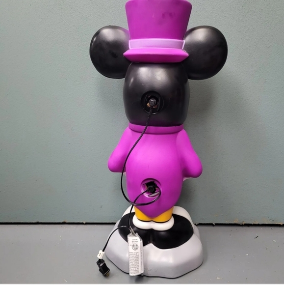 Halloween Blow Mold Mickey & Minnie Mouse Light Up Pumpkin Decor Set RARE - Picture 3 of 5